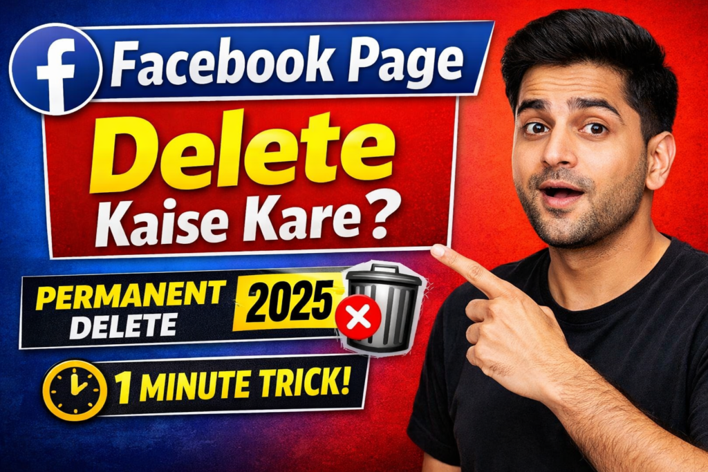 Facebook page deletion tutorial advertisement